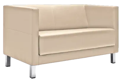 VELA - 2H, křeslo, koženka SL 28 - koženka slonová kost